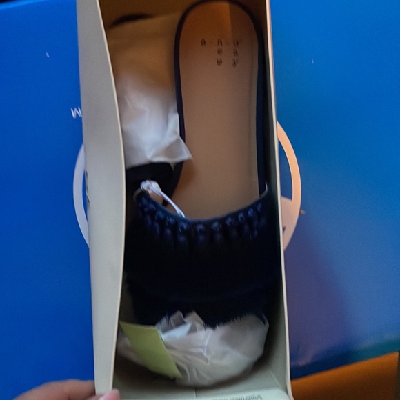 Women's Benetta Tassel Slide Sandals Blue-B1 - Picture 6 of 7